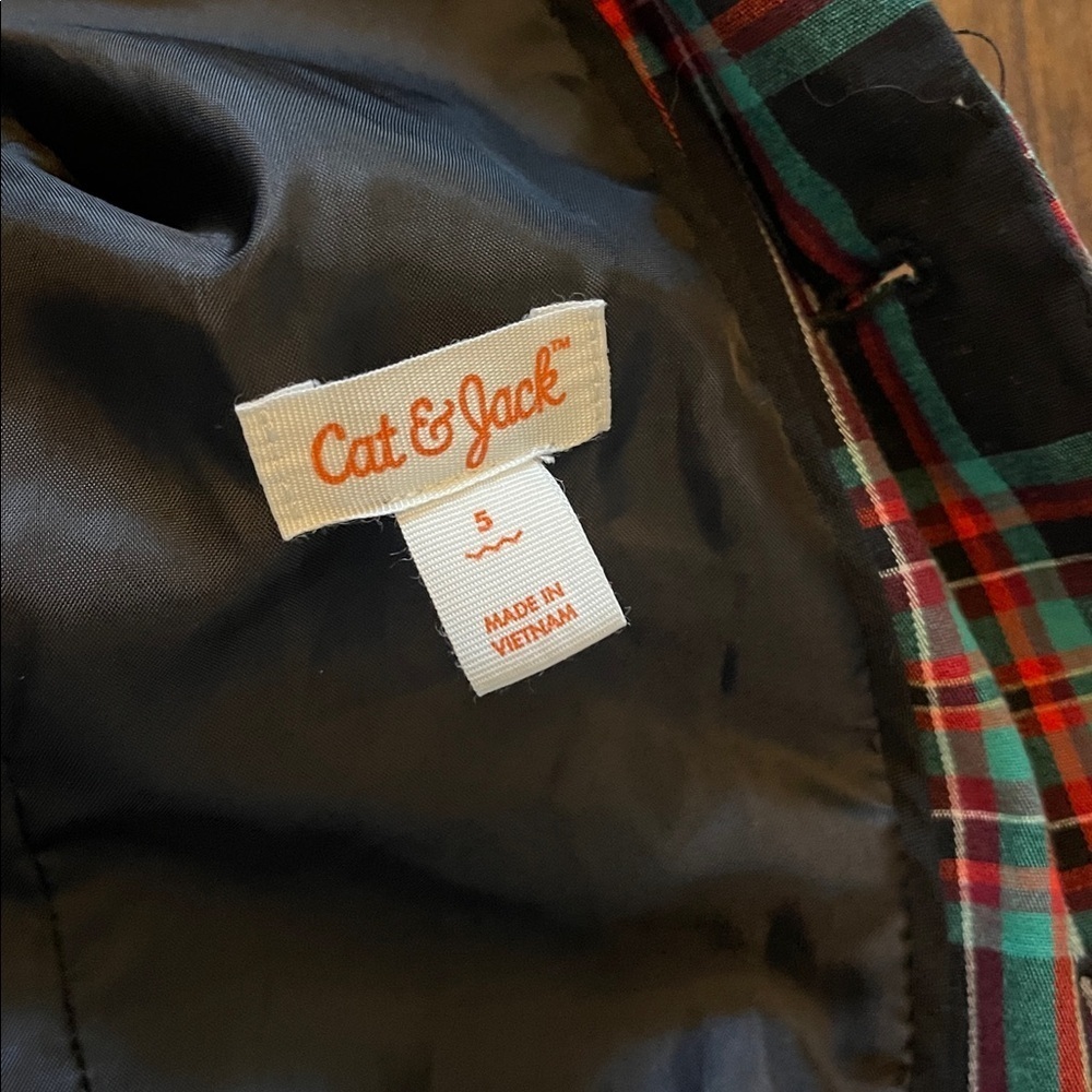 Cat & Jack Multicolor Plaid Suit Boys SZ 5 - Picture 5 of 11
